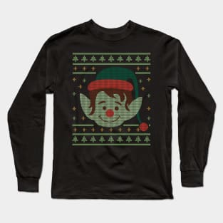 Ugly Christmas Elf Long Sleeve T-Shirt